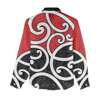 New Zealand Women Casual Shirt Maori Koru Tino Rangatiratanga Color - Polynesian Pride