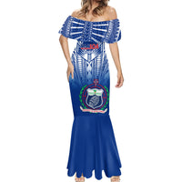 Samoa Rugby Mermaid Dress 2023 Go Manu Samoa With Ula Fala Style LT14 - Polynesian Pride