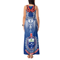 Samoa Rugby Tank Maxi Dress 2023 Go Manu Samoa With Ula Fala Style LT14 - Polynesian Pride