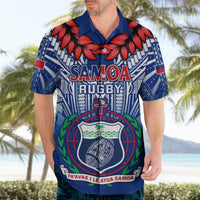 Custom Samoa Rugby Hawaiian Shirt 2023 Go Manu Samoa With Ula Fala Style LT14 - Polynesian Pride