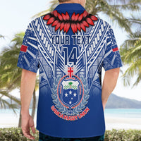 Custom Samoa Rugby Hawaiian Shirt 2023 Go Manu Samoa With Ula Fala Style LT14 - Polynesian Pride