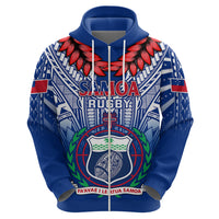 Custom Samoa Rugby Hoodie 2023 Go Manu Samoa With Ula Fala Style LT14 - Polynesian Pride