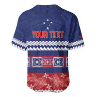 Personalised FAST Samoa Siapo Baseball Jersey Teuila Flowers Samoan Pattern - Polynesian Pride