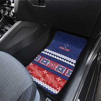 Personalised FAST Samoa Siapo Car Mats Teuila Flowers Samoan Pattern - Polynesian Pride