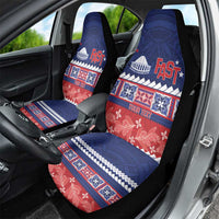 Personalised FAST Samoa Siapo Car Seat Cover Teuila Flowers Samoan Pattern - Polynesian Pride