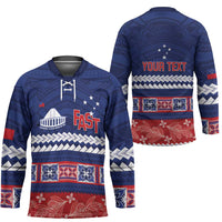 Personalised FAST Samoa Siapo Hockey Jersey Teuila Flowers Samoan Pattern LT14 - Polynesian Pride