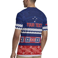 Personalised FAST Samoa Siapo Rugby Jersey Teuila Flowers Samoan Pattern - Polynesian Pride