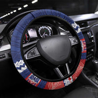 FAST Samoa Siapo Steering Wheel Cover Teuila Flowers Samoan Pattern - Polynesian Pride