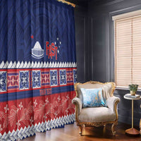Personalised FAST Samoa Siapo Window Curtain Teuila Flowers Samoan Pattern LT14 - Polynesian Pride
