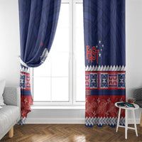 Personalised FAST Samoa Siapo Window Curtain Teuila Flowers Samoan Pattern LT14 - Polynesian Pride