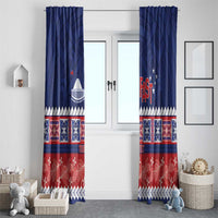 Personalised FAST Samoa Siapo Window Curtain Teuila Flowers Samoan Pattern LT14 - Polynesian Pride