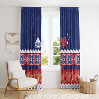 Personalised FAST Samoa Siapo Window Curtain Teuila Flowers Samoan Pattern LT14 - Polynesian Pride