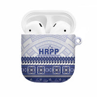 HRPP Samoa Siapo AirPods Case Teuila Flowers Samoan Pattern LT14 White - Polynesian Pride