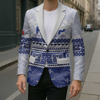 Personalised HRPP Samoa Siapo Blazer Teuila Flowers Samoan Pattern LT14 - Polynesian Pride