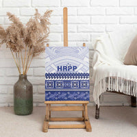 HRPP Samoa Siapo Canvas Wall Art Teuila Flowers Samoan Pattern LT14 - Polynesian Pride