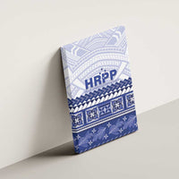 HRPP Samoa Siapo Canvas Wall Art Teuila Flowers Samoan Pattern LT14 - Polynesian Pride