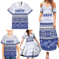 Personalised HRPP Samoa Siapo Family Matching Summer Maxi Dress and Hawaiian Shirt Teuila Flowers Samoan Pattern - Polynesian Pride