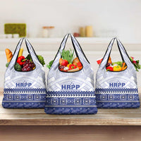 HRPP Samoa Siapo Grocery Bag Teuila Flowers Samoan Pattern LT14 3-pack One Size White - Polynesian Pride