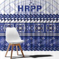 HRPP Samoa Siapo Window Curtain Teuila Flowers Samoan Pattern LT14 - Polynesian Pride