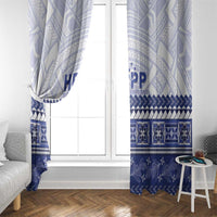 HRPP Samoa Siapo Window Curtain Teuila Flowers Samoan Pattern LT14 - Polynesian Pride