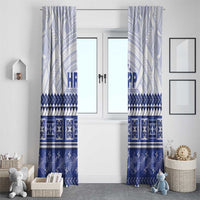HRPP Samoa Siapo Window Curtain Teuila Flowers Samoan Pattern LT14 - Polynesian Pride