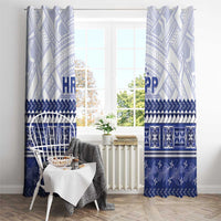 HRPP Samoa Siapo Window Curtain Teuila Flowers Samoan Pattern LT14 - Polynesian Pride