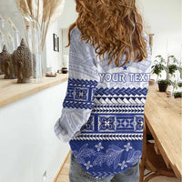 Personalised HRPP Samoa Siapo Women Casual Shirt Teuila Flowers Samoan Pattern - Polynesian Pride