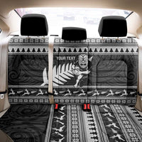 New Zealand Christmas Rugby Personalised Back Car Seat Cover Meri Kirihimete All Black Maori - Polynesian Pride