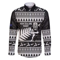 New Zealand Christmas Rugby Personalised Family Matching Puletasi and Hawaiian Shirt Meri Kirihimete All Black Maori - Polynesian Pride