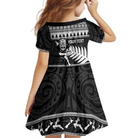 New Zealand Christmas Rugby Personalised Family Matching Tank Maxi Dress and Hawaiian Shirt Meri Kirihimete All Black Maori - Polynesian Pride