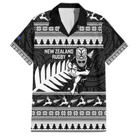New Zealand Christmas Rugby Personalised Family Matching Tank Maxi Dress and Hawaiian Shirt Meri Kirihimete All Black Maori - Polynesian Pride