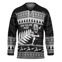 New Zealand Christmas Rugby Personalised Hockey Jersey Meri Kirihimete All Black Maori - Polynesian Pride