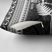 New Zealand Christmas Rugby Personalised Pillow Cover Meri Kirihimete All Black Maori - Polynesian Pride