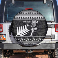 New Zealand Christmas Rugby Personalised Spare Tire Cover Meri Kirihimete All Black Maori - Polynesian Pride