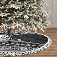 New Zealand Christmas Rugby Tree Skirt Meri Kirihimete All Black Maori - Polynesian Pride