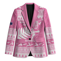 New Zealand Christmas Rugby Personalised Blazer Meri Kirihimete All Black Maori Pink Version - Polynesian Pride