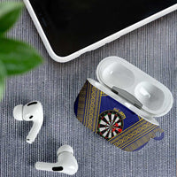 Personalised Niue Darts AirPods Case Dart Board Hiapo Pattern LT14 - Polynesian Pride