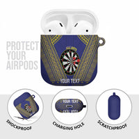 Personalised Niue Darts AirPods Case Dart Board Hiapo Pattern - Polynesian Pride
