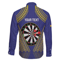 Personalised Niue Darts Family Matching Puletasi and Hawaiian Shirt Dart Board Hiapo Pattern - Polynesian Pride