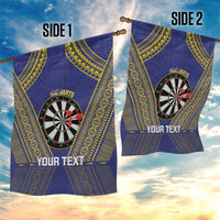 Personalised Niue Darts Garden Flag Dart Board Hiapo Pattern - Polynesian Pride