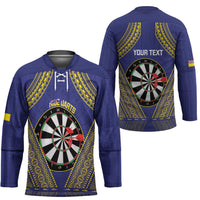 Personalised Niue Darts Hockey Jersey Dart Board Hiapo Pattern LT14 - Polynesian Pride