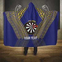 Personalised Niue Darts Hooded Blanket Dart Board Hiapo Pattern - Polynesian Pride