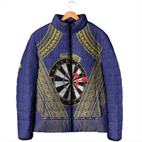 Personalised Niue Darts Padded Jacket Dart Board Hiapo Pattern - Polynesian Pride