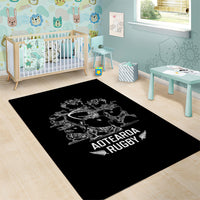 New Zealand Silver Fern Rugby Area Rug Haka Aotearoa Kiwi Dance LT14 - Polynesian Pride
