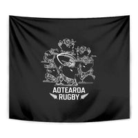 New Zealand Silver Fern Rugby Tapestry Haka Aotearoa Kiwi Dance LT14 - Polynesian Pride