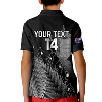 Custom New Zealand Silver Fern Rugby Kid Polo Shirt All Black Go Champions 2023 With Trophy Proud LT14 - Polynesian Pride