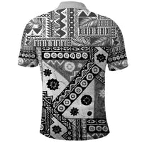 Black Bula Fiji Polo Shirt Unique Masi Tapa Pattern LT14 - Polynesian Pride