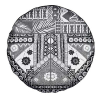 Black Bula Fiji Spare Tire Cover Unique Masi Tapa Pattern