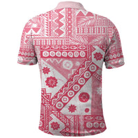 Pink Bula Fiji Polo Shirt Unique Masi Tapa Pattern LT14 - Polynesian Pride