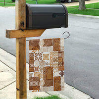 Hawaiian Quilt Garden Flag Tiki Tropical Retro Brown Version LT14 - Polynesian Pride